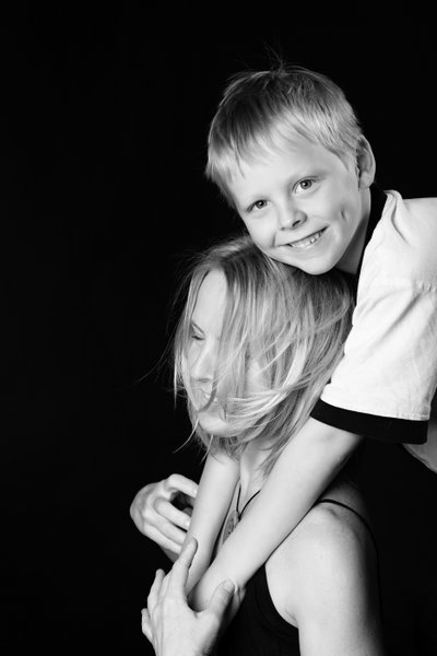 Johannesburg Mother Son Portrait – Playful Dimpled Hug