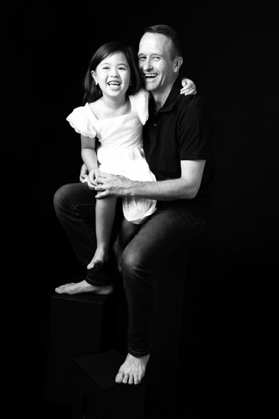 Father and Daughter Studio Portrait