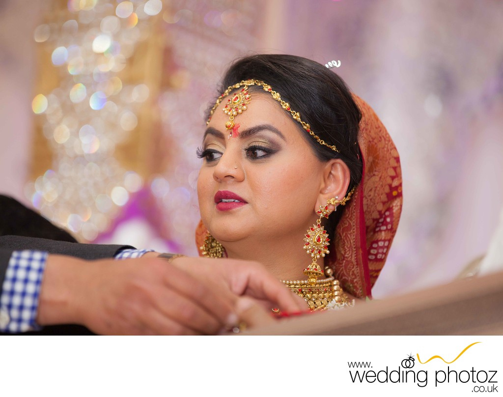 Indian Bride before seeing her groom