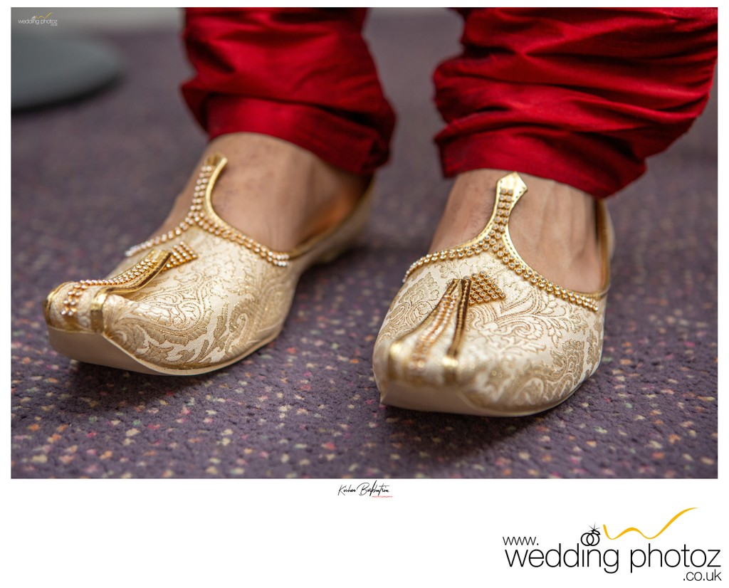 Indian Grooms shoes wedding photographer watford