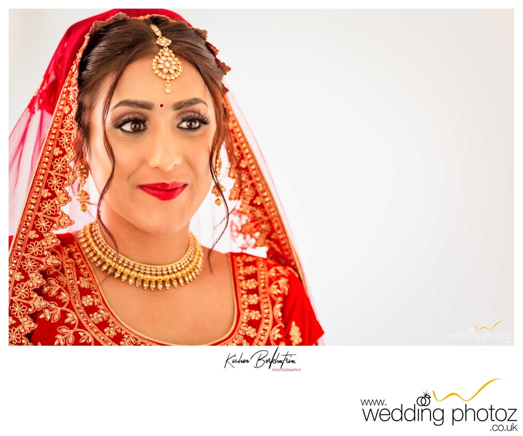 Indian Bridal potrait in traditional wedding outfit