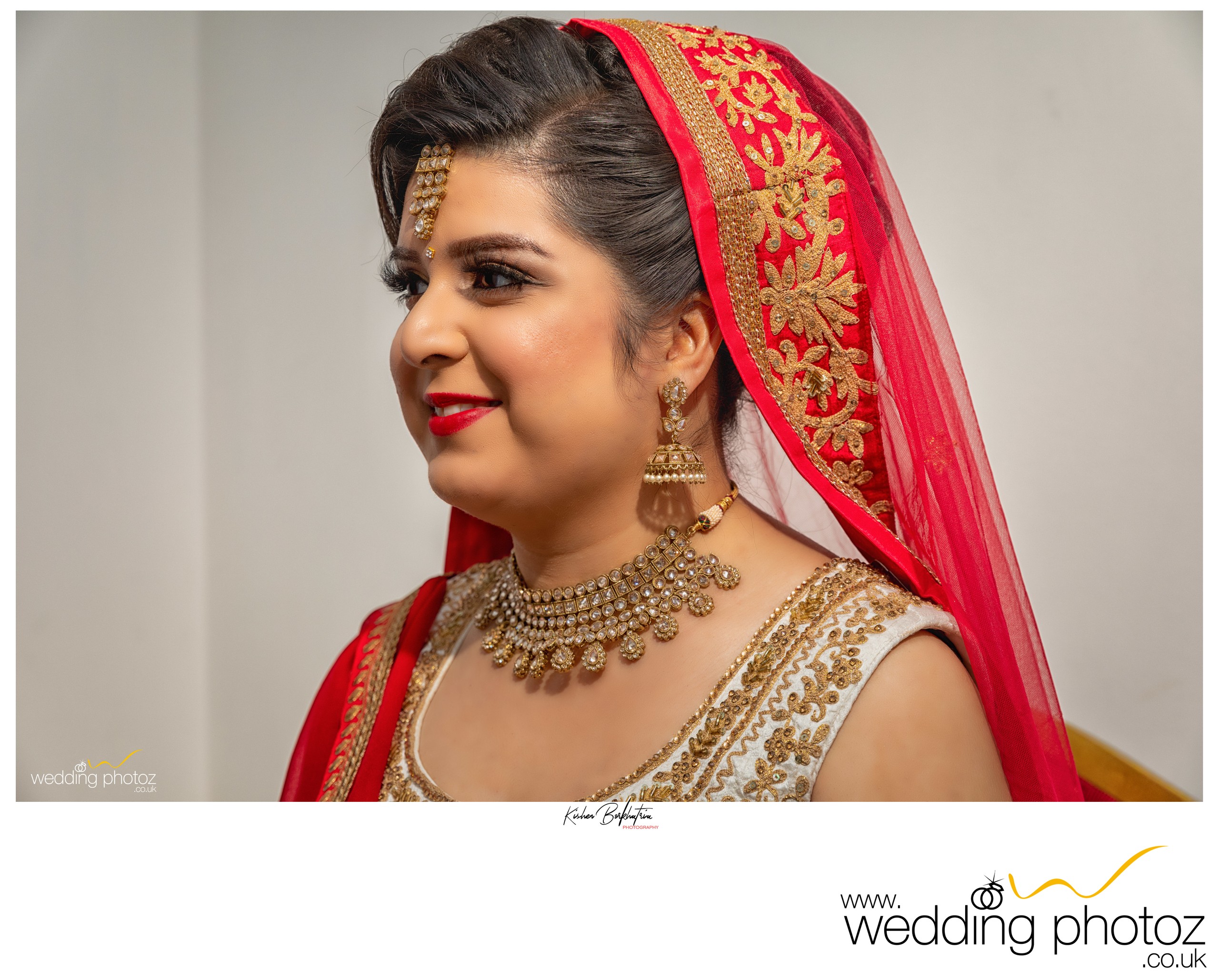 Indian Bride At Hindu Wedding At Swaminarayan Temple Uk