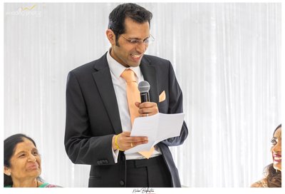 Groom speech indian wedding photographer watford