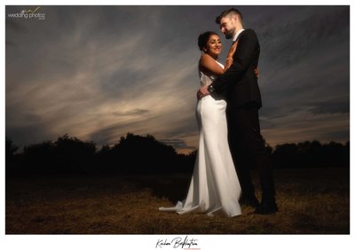Groom and Bride portrait at the Mercure Daventry Court