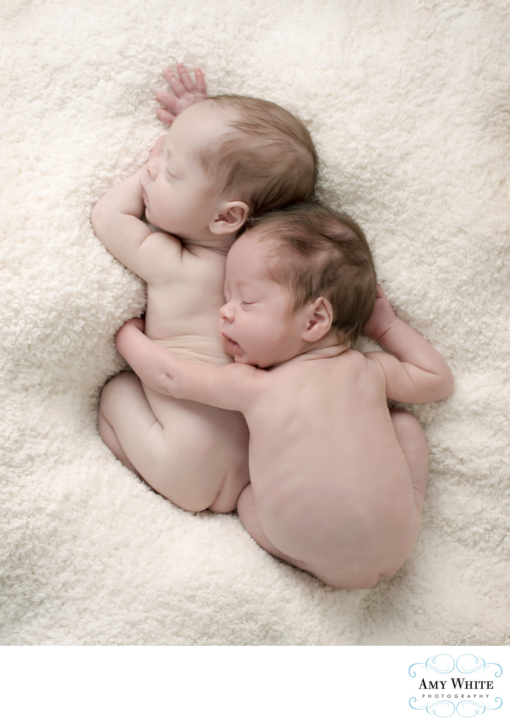 Newborn Photography Twin Sisters in Cedar Rapids