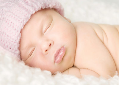 Chubby cheeks newborn girl photography in Marion