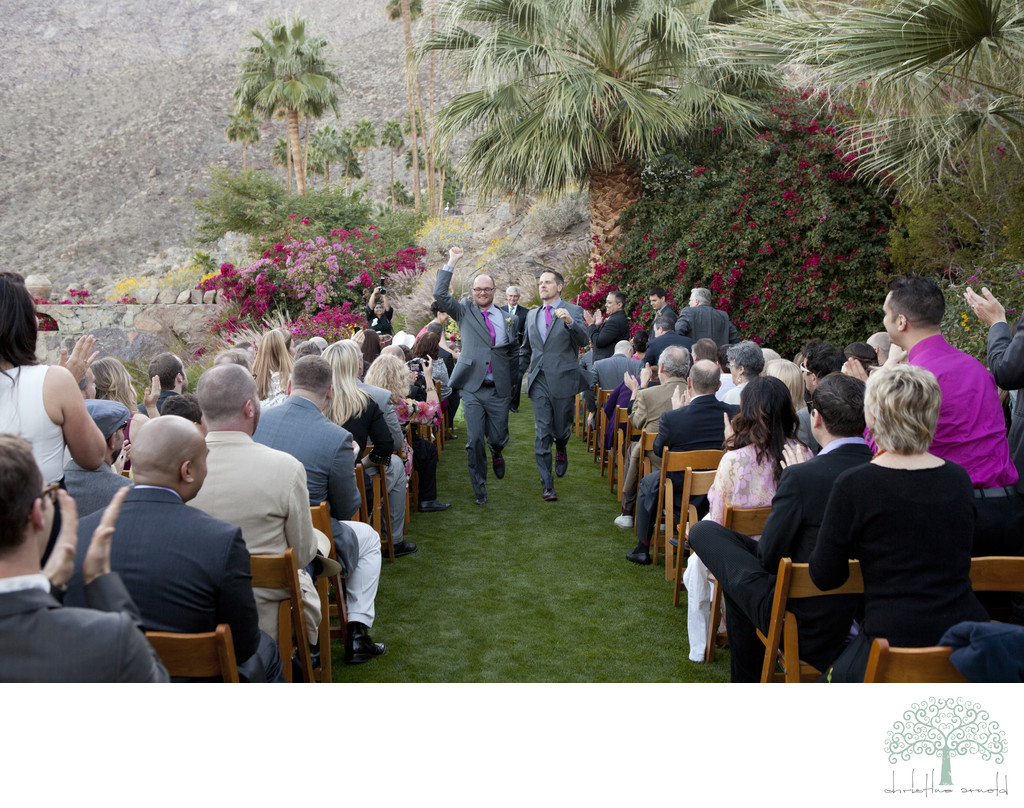 Ceremony lawn O'Donnell House Palm Springs photographer