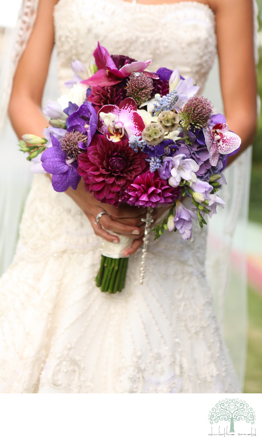 Riviera Palm Springs Wedding Bouquet in Purple and pink