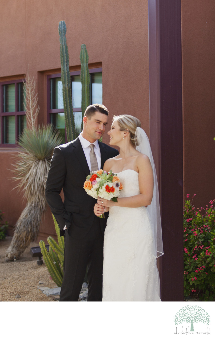 Outdoor wedding portraits Palm Desert