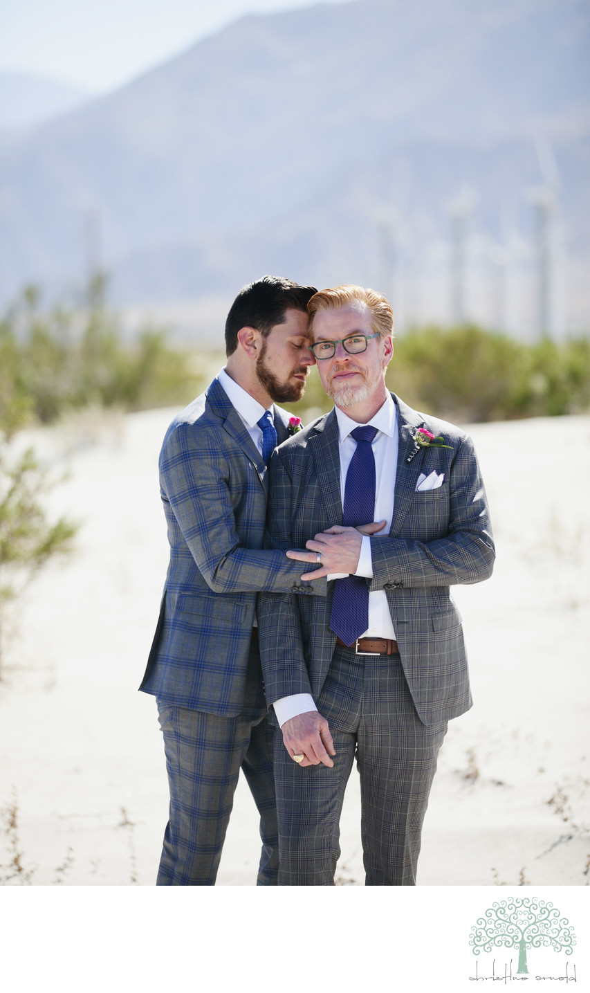 Intimate moments LGBTQ nuptials Palm Springs