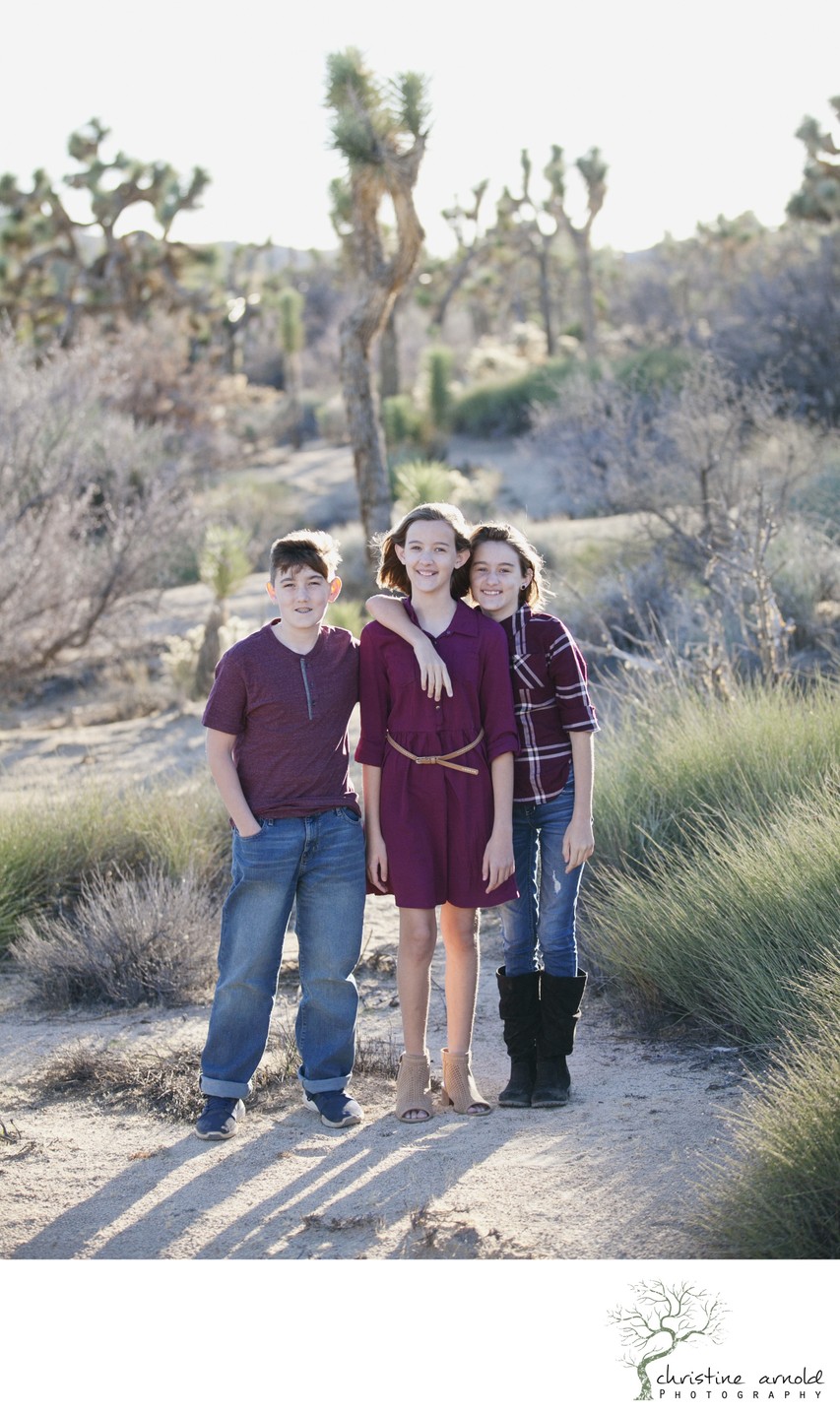 Family photographs in Joshua Tree California