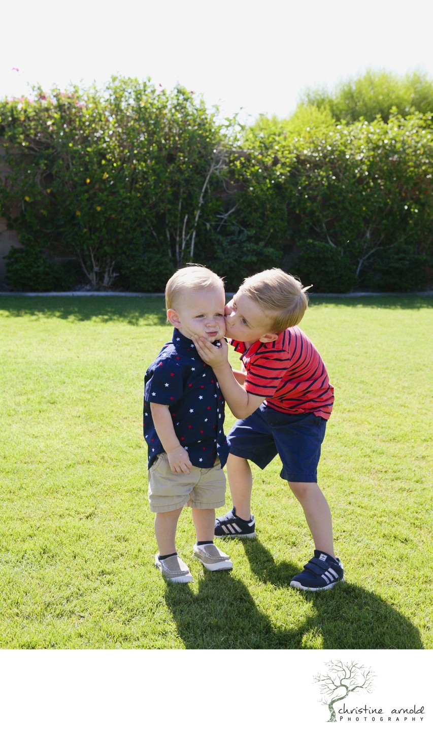 Brothers, candid family captures at private home, Indio