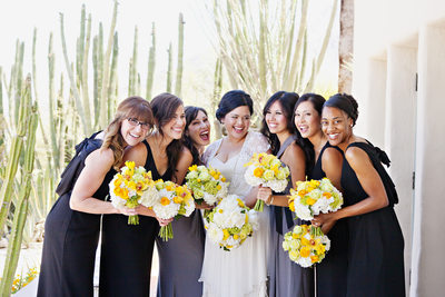 Palm Springs Wedding Party Photographs O'Donnell House