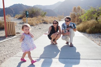 Fun family photos in the desert at la Quinta cove