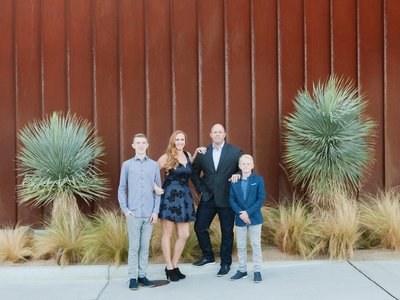 Casual and fun family photos at Arrive in Palm Springs