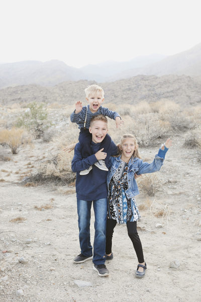 Fun family photo session in Palm Springs California