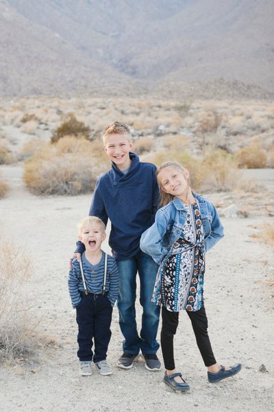 Fun family photography in Palm Springs