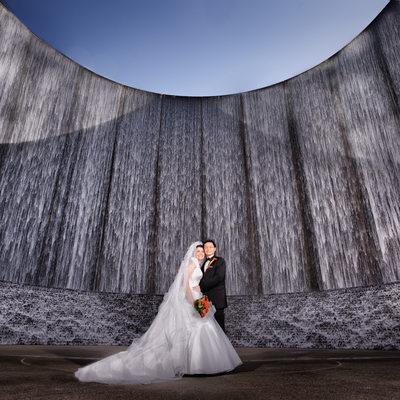 Houston Wall of Water Wedding Photographers