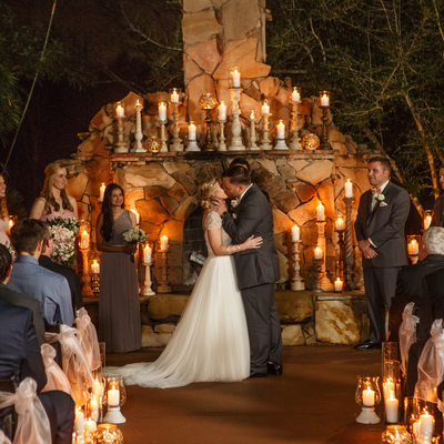 Candle light wedding at Agave Estates