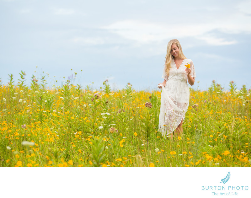 Senior Portraits Boone Olivia in Flower Field