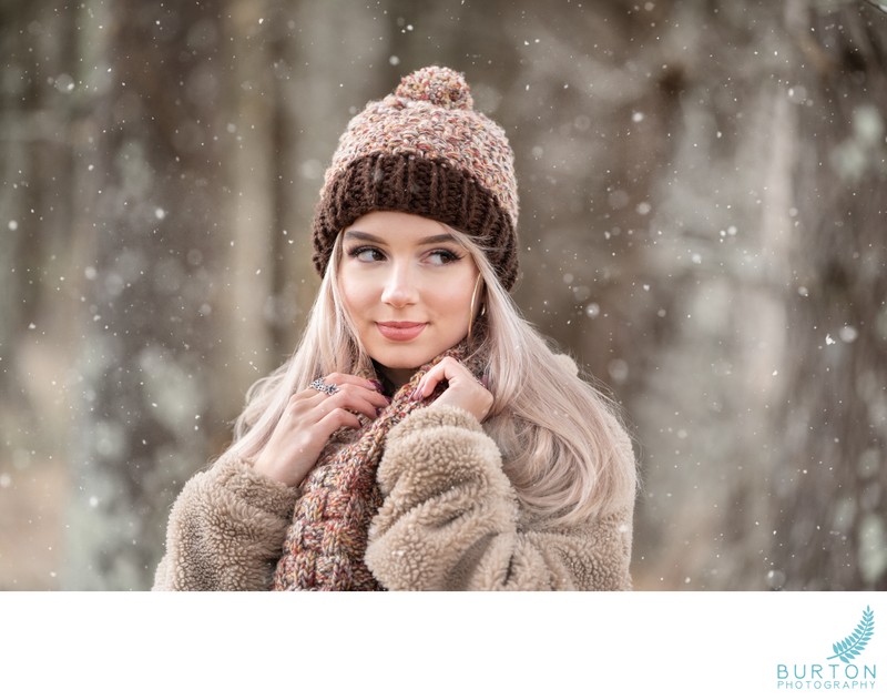 Winter Senior Portraits in the Snow | Banner Elk, NC