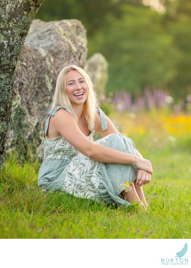 Senior Portrait in the Wildflowers | Boone, NC