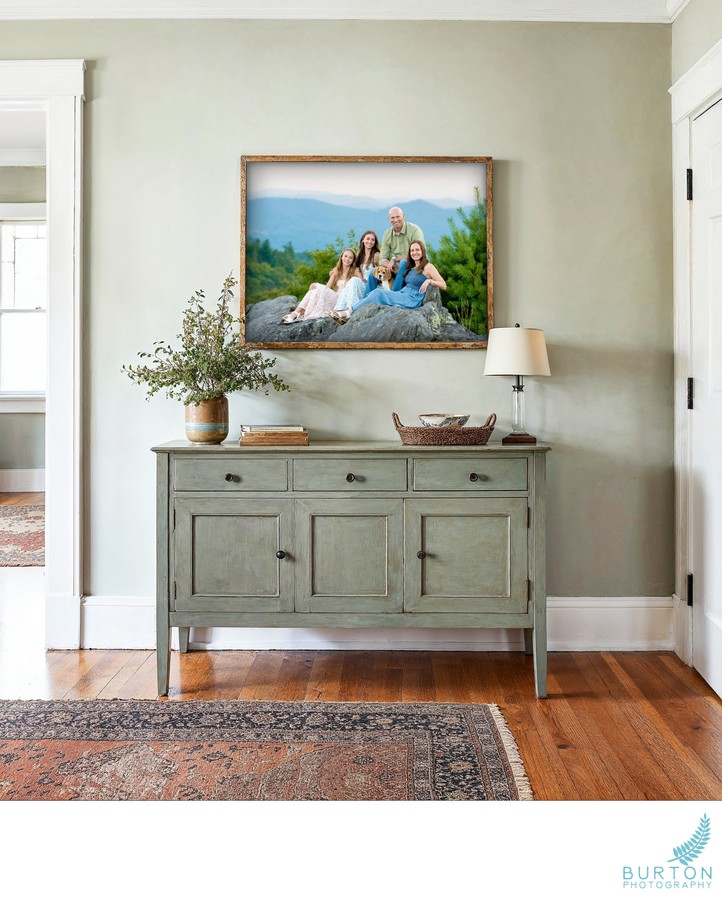 Family Portrait on the Wall | Burton Photography