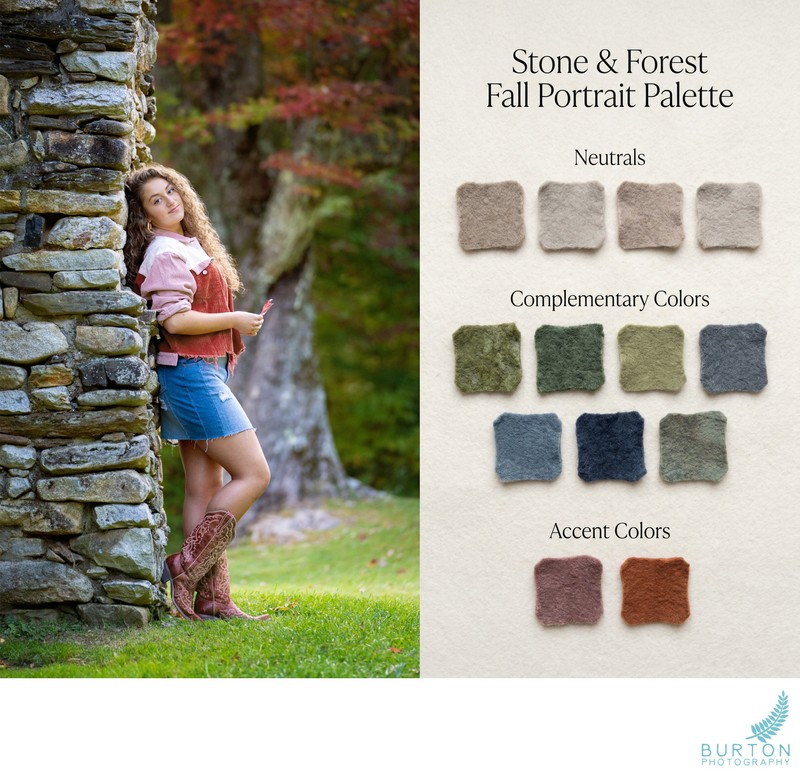 Stone and Forest Fall Portrait Palette | Boone, NC