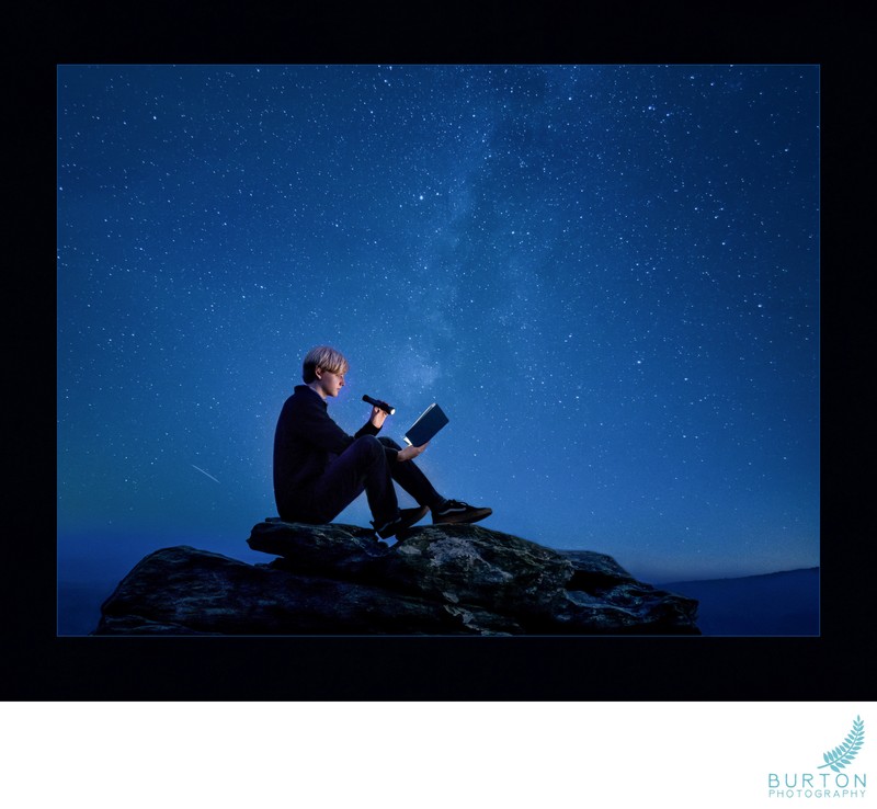 Senior Portrait Under the Stars | Beacon Heights, NC