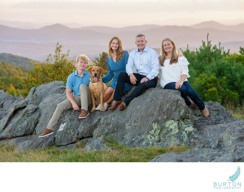 Family Portrait Rocky Outcrop | Blue Ridge Parkway, NC