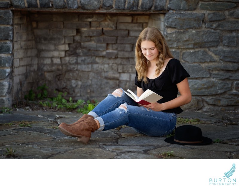 Senior Portrait at the Bluffs Lodge | Doughton Park, NC