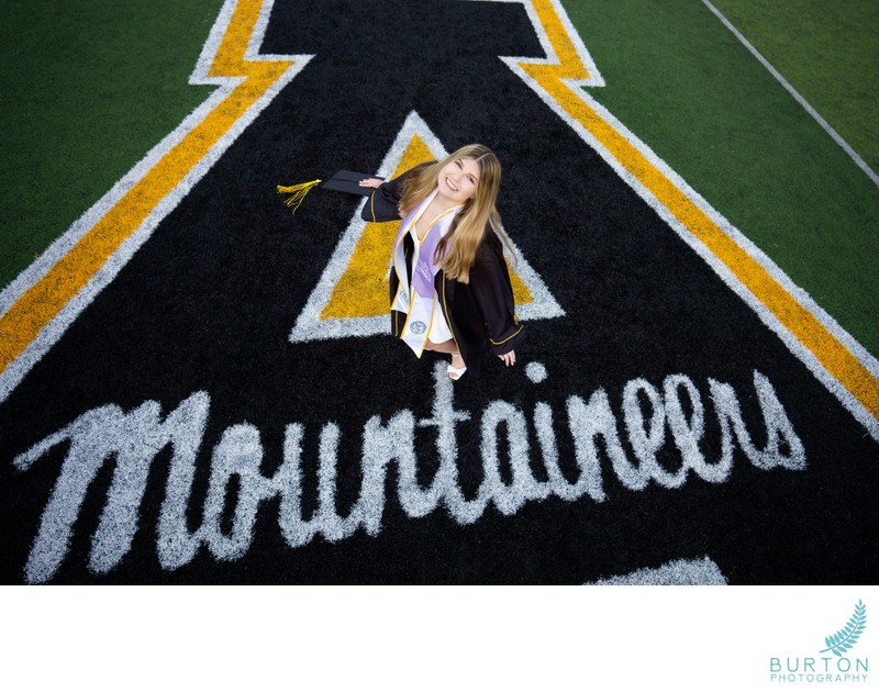 App State Grad on Mountaineers Lettering | Boone, NC