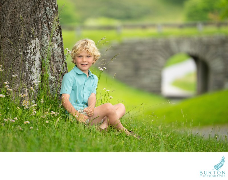 Boy at Parkway Bridge | Moses Cone Estate, Boone, NC