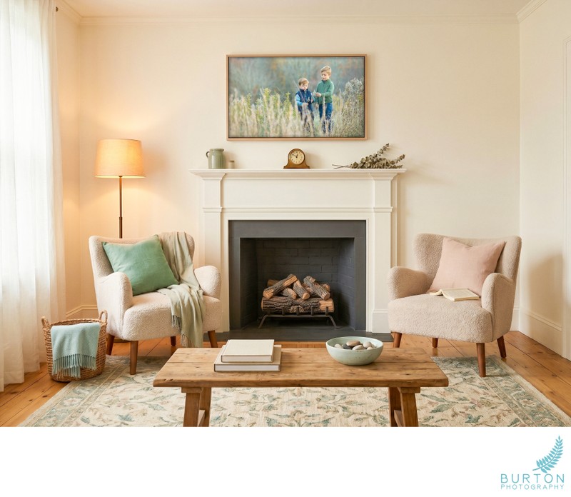 Room Mockup | Brothers in Fall Field, Blue Ridge Parkway