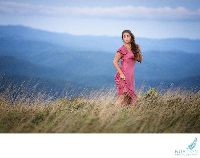 Senior Portrait With Blue Ridge Mountain View | Boone, NC