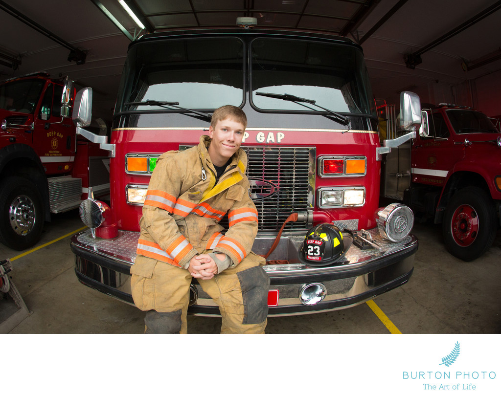 Boone Senior Portrait Volunteer Firefighter