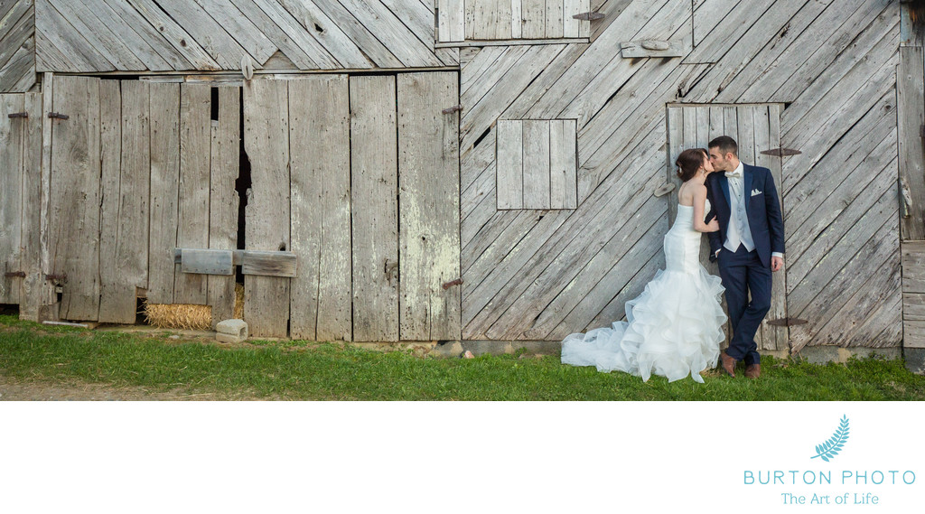 Wedding Photo at Old Barn near West Jefferson