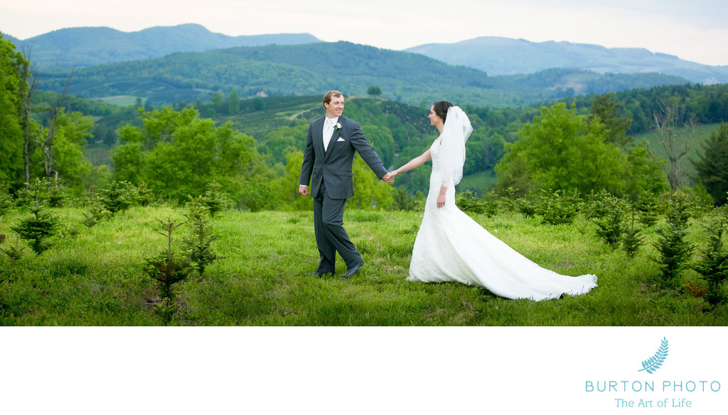 West Jefferson Wedding Photo Bride and Groom Mountain