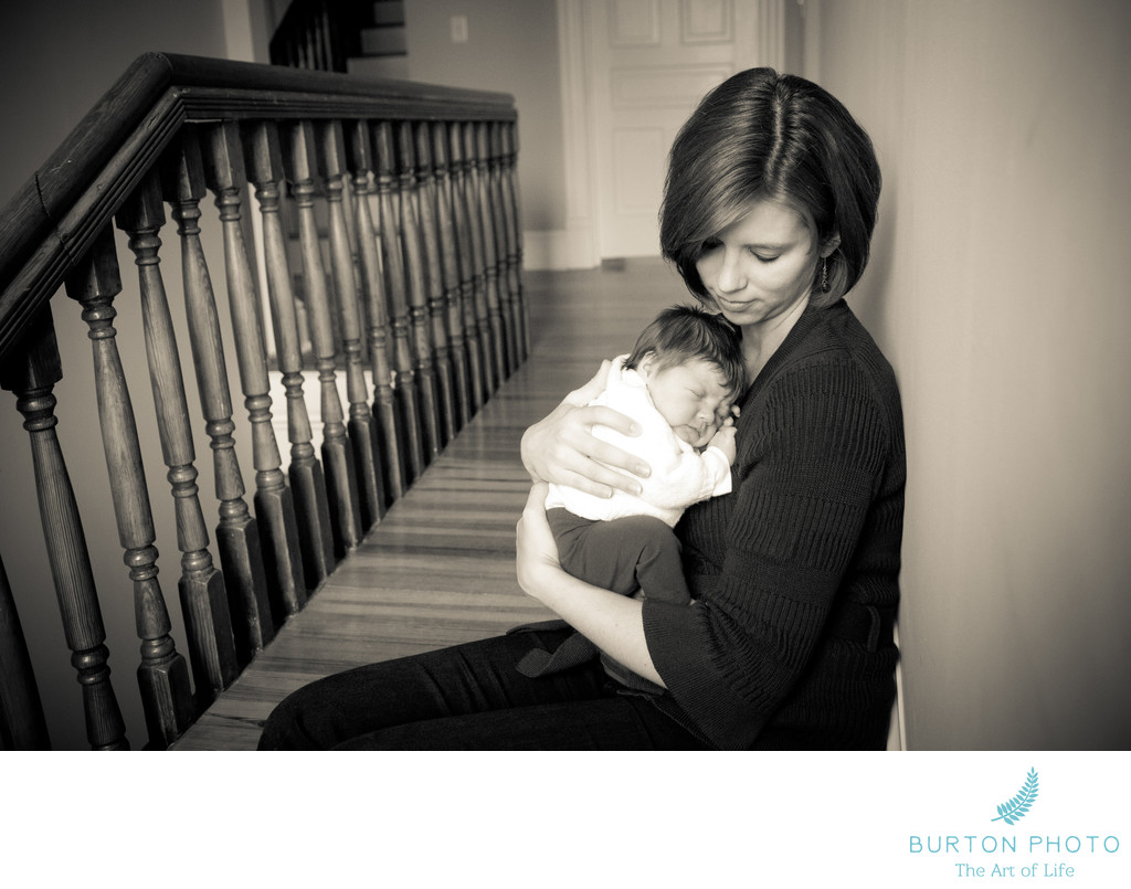 Newborn Baby Portraits With Mom Asheville