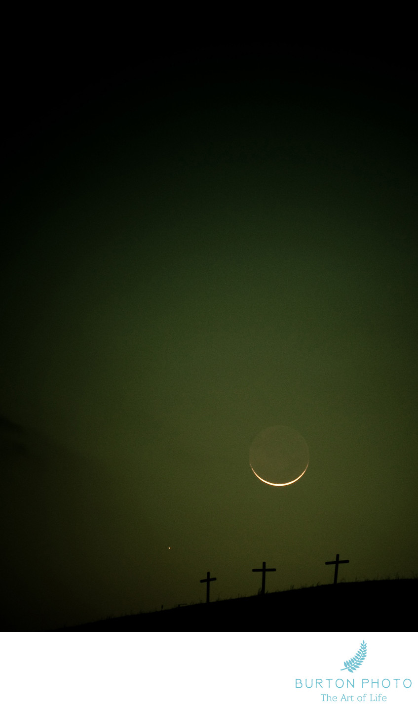 Blue Ridge Parkway Scenic Photographer Crescent Moonset
