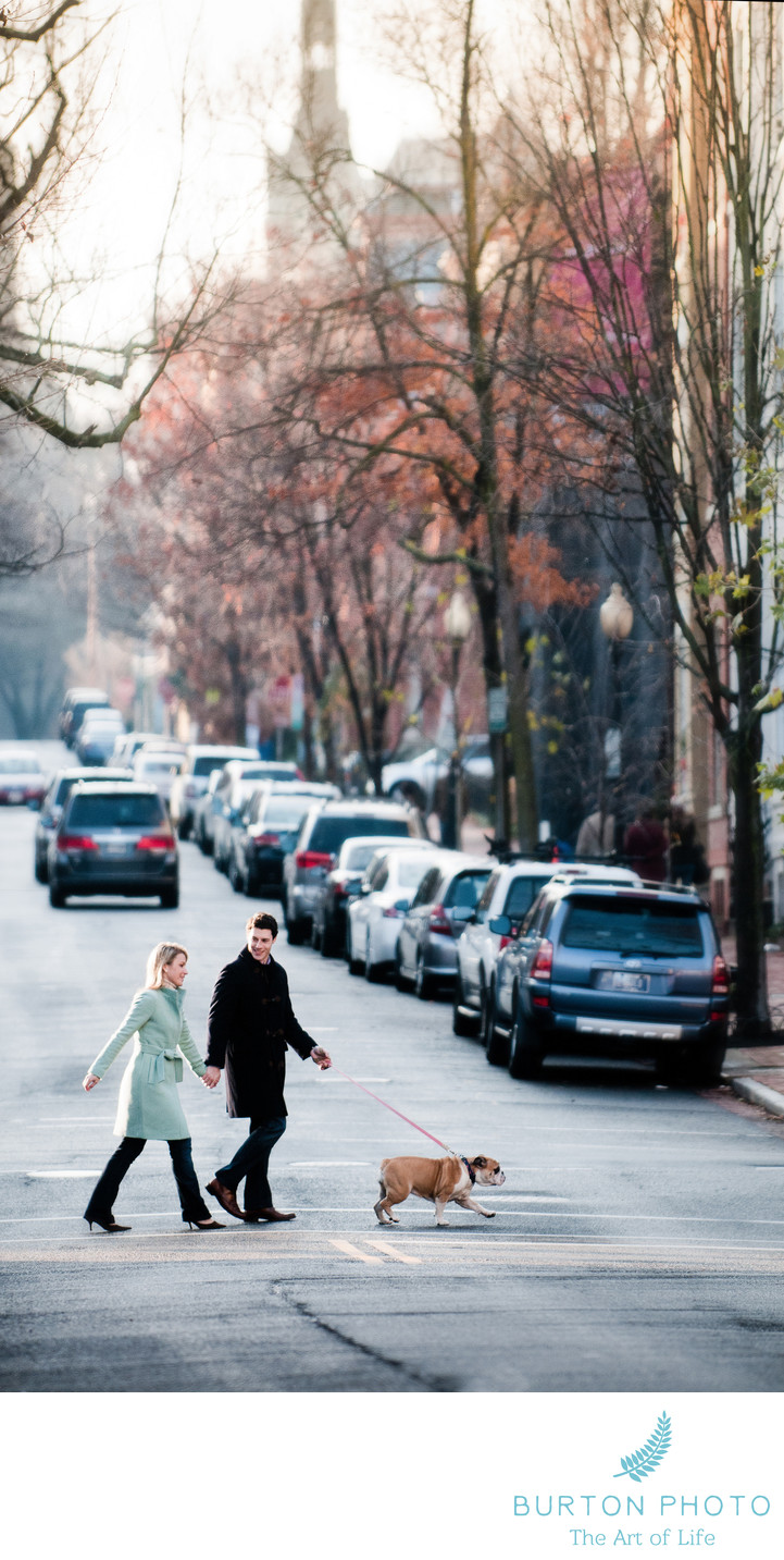 Georgetown Engagement Portraits Washington DC