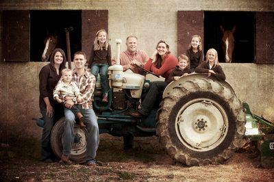 Boone Family Portrait at the Farm