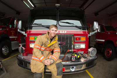 Boone Senior Portrait Volunteer Firefighter