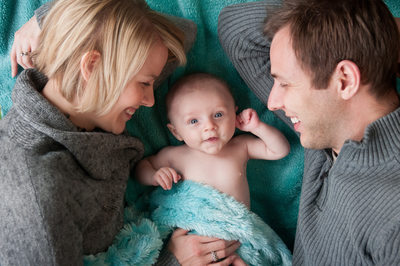 Newborn Baby With Mom and Dad