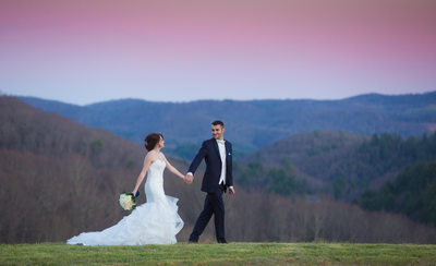 Ashe County Wedding Photo Bride and Groom Mountain View