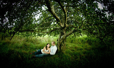 Engagement Portrait Thunder Hill Old Apple Tree