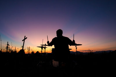 Boone Senior Portrait Photographer - Sunset Drummer