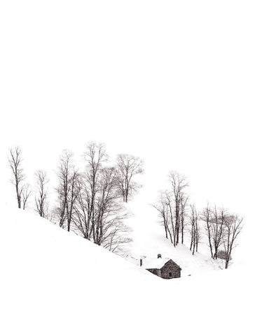 Blue Ridge Parkway Scenic Photographer Cabin in Snow
