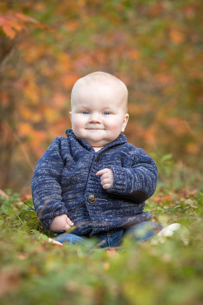 Baby Boy Portrait Blowing Rock.