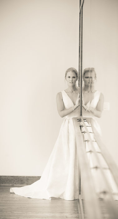 Linville Wedding Photographers Bride with Mirror